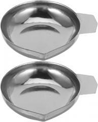 Sewroro 2pcs Stainless Steel Electronic Balance Scale Pan Mini Metal Weighing Trays for Home Use