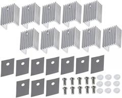 10pcs Aluminum Triode Heat Sink Lightweight Electronic Radiator Cooling Fin High Conductivity Heat Dissipation for Ic Chips Stepper Drives and Semiconductor Devices