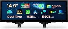 XTRONS 14.9 Inch Android 14 Car Stereo for BMW F30/F31/F32/F33/F34/F35/F36 from 2018 EVO iDrive 5.0/6.0, 2K IPS Touch Screen Global 4G GPS Navigation Support Wireless CarPlay Android Auto (8+128GB)