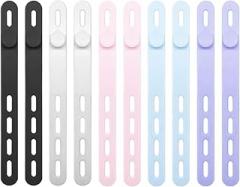 Silicone Cable Ties, Flexible Design, 13x1.2x0.3cm, Desk Cord Management, Electronics Cable Holder, Multi-device Compatible, For Charging Cables, Indoor, Outdoor