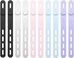 Silicone Cable Ties, Flexible Design, 13x1.2x0.3cm, Desk Cord Management, Electronics Cable Holder, Multi-device Compatible, For Charging Cables, Indoor, Outdoor