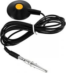 GLEAVI 2pcs -Static Ground Cable with Clip and Pu PVC ESD Wire for Electronic Maintenance and Repair Black Conductive Grounding