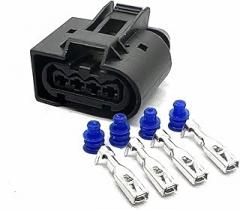 4 Pin Car Electronic Water Pump Connector 50290698 Ignition Coil High Voltage Package Plug(Black)