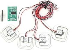 Weighting Sensor, 4PCS Personal 50kg Half Bridge Strain Gauge 1PC HX711 Module Pressure Sensor for High Precision Electronic Scale