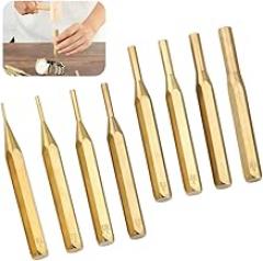 8 Pcs Professional Brass Punch Set for Gunsmithing, Non-Marring Pin Punches, Sizes 1/16'' to 5/16''
