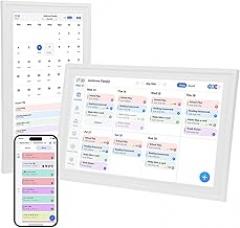 Bewinner 15.6 Inch Wall Planner Digital Calendar & Chore Chart, Wall Calendars with APP, Smart Touchscreen Interactive Display for Family Schedules, Electronic Picture Frame Share (US Plug 100-240V)