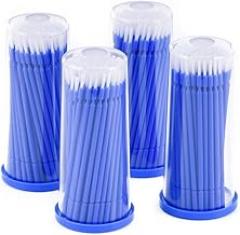 400 PCS Disposable Dental Micro Brushes Dental Applicator with Bendable Tips, Disposable Applicators Microbrush Blue Micro Swabs