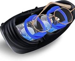 Rubber Glasses Spacer for PSVR 2, Silicone Lens Protector Compatible with VR2, Anti-Scratch Adapter Ring Insert for PS5 VR2 Myopia Glasses Wears Improve VR Gaming Experience - Blue