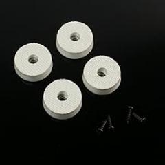 4 Quality Rubber Feet for Guitar Amps Speaker Cabinets etc, Large dim 35mm,White