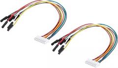 XH Female to Female 8Pin Breadboard Jumper Wire 2.54mm Pitch Ribbon Cable 20cm Long Electronics Breadboard Ribbon Cables for Breadboard Electronic Projects Pack of 2