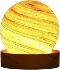 Moon Glass Lamp USpB Powered Planet Mini Night Light with Wooden Stand for Klds Hers Hiss Friends Birthday Christmas Gifts New 2026 High for Reliable Electronic Component