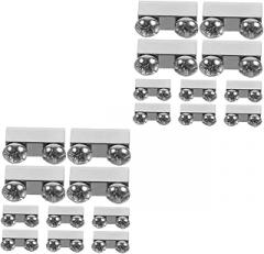 GLEAVI 20pcs Double Clamp Cable Fastener Wire Rope Clips for Railing Cable Clamps Easy Install Wire Accessories for Lights and Signs