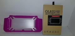 Tempered Glass Screen & Purple Rubber Hard Shell Case for Nintendo Switch