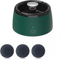 2 in 1 Air Purifier Multifunctional Smokeless Ashtray USB Rechargeable Ash Tray Electronic Ashtray with Filter, Best for Home Office (Green/Black)