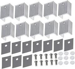 10pcs Aluminum Heat Sink for Metal Cooling Fin for CPU and GPU High Performance Electronic Radiator Efficient Heat Dissipation