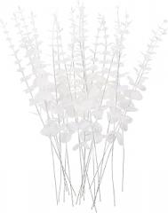 Milisten 20pcs Artificial Eucalyptus Stems Leaves Real Touch Faux Eucalyptus Branches White Single Stem for Wedding Party Home Farmhouse Decoration