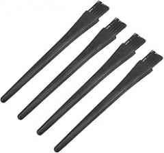 uxcell 4 Pcs Antistatic ESD Brush Portable Plastic Handle Nylon Lab Cleaning Brushes for Electronics Keyboard PCB BGA Repair Soldering, 18x14mm Bristles