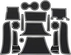 Car Door Groove Mats for Renault Koleos Electronic Parking Brake 2017, Anti-Slip Waterproof Gate Slot Pad Groove Gasket Pad Accessories,White