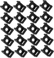 500pcs Cable Fixing Mounting Clips Durable Cable Management Clamps for Tidy Organization Easy to Install Black Hc