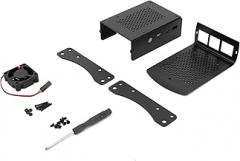 4 Enclosure Aluminum Alloy Wall Mounted Case with Cooling Fan - Efficient Heat Dissipation, Durable Protective Shell for DIY Projects and Electronics