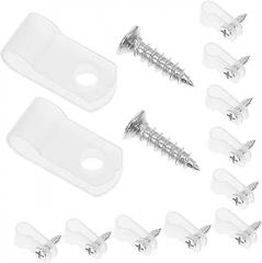100Pcs Rope Light Clips P with Stainless Steel Screws Versatile Cable Clips for Efficient Wire Management and Outdoor String Lights Installation