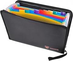 Portable Fireproof Water Resistant Document Bag Large Capacity Money File Folder Safe Bag with A4 Size 12 Pockets Zipper Closure New 2026 High for Reliable Electronic Component
