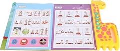 TOPINCN Electronic Learning Book Arabic English Alphabet Number Sound Reading Machine with Cartoon Pattern for Children Language Logical Thinking Development