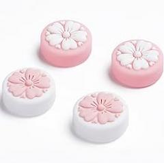 Yebowe Switch Thumb Grip Caps Compatible with Nintendo Switch/Oled/Lite Joy-con Controller, Cute Button Joystick Cap Cover, Soft Silicone Joystick Rocker Cover, 4PCS