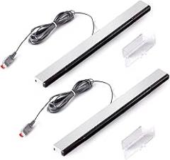 2 Pcs Replacement Motion Sensor Bars for Wii & WiiU Game Console, Wired Infrared IR Ray Sensors (Pack of 2)