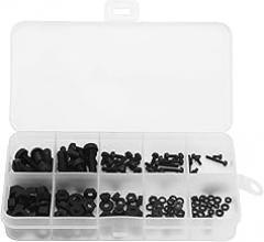 Black Nylon Screw KIT Insulated Electronic Component CONSUMABLE Part M2 M2.5 M3 M4 M5 for Communication Electroplating Office Equipment