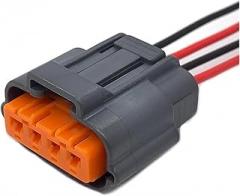 4 Pin Auto Ignition Electronic Controller Plug Throttle Position Sensor Waterproof Connector Harness 6195-0030(Size:1Pc)