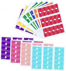 12pcs Printable Cable Labels for Electronics Colorful Cord Labels Adhesive for Cable Management for Organizing Network and Wires