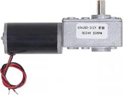 DC24V Self Locking Gear Motor Reversible Single Shaft Speed Reduction Motor for Office Medical Equipment Automotive Electronics (80RPM)