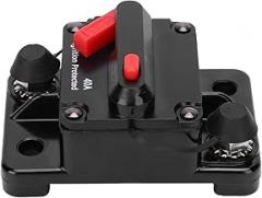 DC12‑42V Circuit Breaker Auto Reset Holder Copper Switch Over Current Voltage High Thermal Conductivity Model: HT-601 Electronic Method (40A)