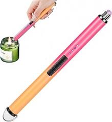 Gradient Arc Electronic Lighter – Rechargeable Igniter for Candles, Gas Stoves & BBQ Grills (Pink & Orange)