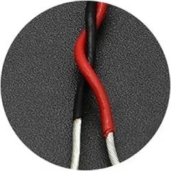 PTFE Wire 2pins Twised Pair 26/25/24/22/20/18/17/15/13AWG DIY FEP Electronic Signal Silver Plated Copper Cable(Red Black,2 Meters_26AWG (0.12MM2))