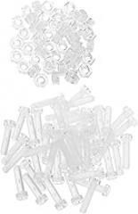 Cabilock Plastic Cross Round Head Screws Bolts Acrylic Screws for Crafting Electronics Insulated Lightweight Round Head Bolts and Nut
