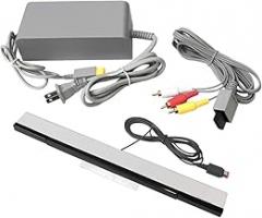 AC Power Adapter, Composite AV Cable, and Wired Motion Sensor Bar for Wii U