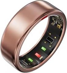 Ring OnePlus - Ultra-Thin Titanium Smart Ring - 7 Days Battery Life - Fitness/SPO₂/Stress/HR/Sleep Skin Temperature Tracker - No App Fee - iOS&Android Compatible (Rosegold,7)
