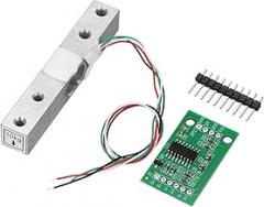 MECCANIXITY Digital Load Cell Weight Sensor 10KG + HX711 Module Weighing Sensor 24 Bit Precision A/D Dual-Channel 20x33mm for DIY Portable Electronic Kitchen Scale Kit