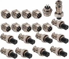 GX12 4 Pin Aviation Connector Plug 10 Set 12mm Male Female Metal Socket for Electronic Devices Wire Connector