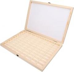 80 Slots Wooden Display Box for 135 35mm Camera Films, Camera Reel Storage Cabinet Display Shelf Rack for Photographers