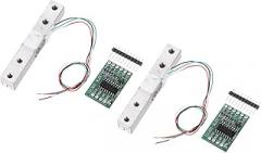 Generic 2 Set Digital Load Cell Weight Sensor 10KG + HX711 Module Weighing Sensor 24 Bit Precision A/D Dual-Channel for DIY Portable Electronic Kitchen Scale Kit