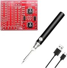 Gikfun Soldering Practice Bundle: SMD/SMT Welding Training Board & Cordless USB Soldering Iron Kit with Adjustable Temp - Beginner DIY Electronics Starter Kit