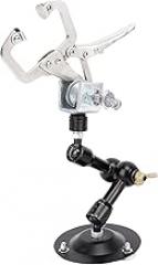 Soldering Third Hand, Adjustable Arm with Square Jaw Clamp and Round Base, for Electronics Repair and Parts Maintenance