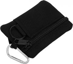 SHERCHPRY Keychain Carrying Case Bag Pouch Mini Pocket Organizer Small Zipper Pouch for Keys Coins Electronics Security