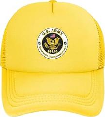 LOKLNEYK US Army MOS 991 Electronic Counter Measures Mesh Back Trucker Cap Adult Mesh Baseball Cap