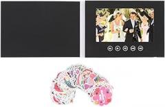 Electronic Video Greeting Card, DIY LCD Sn Video Brochure, 720P HD Playback with Pack for, Ideal for Wedding Anniry Promotion and Advertising (5inch)