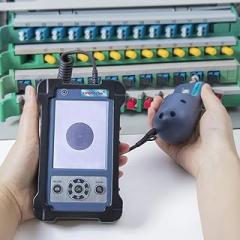 ORIENTEK Fiber Optic Inspection Microscope TIP-600V, 400x Magnification, LED Light, Multicolor, Metal, Battery Powered