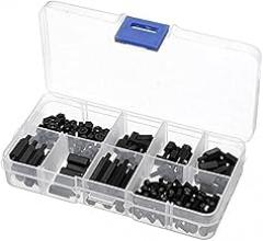 KICHOUSE 180pcs Nylon Screw Nut Stand- Plastic Hardware Metric Screw Assortment for Electronics Computer PCB Board